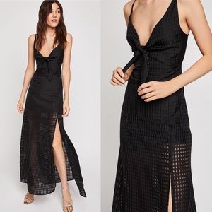 NWT BCBGeneration Checkered Bow Maxi Dress